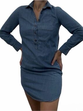 💙 J.Crew Chambray Shirt Dress Size XXSmall